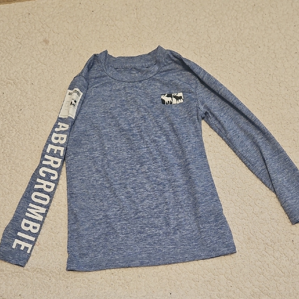 Abercrombie & Fitch Kids Heather Blue Long Sleeve Tee